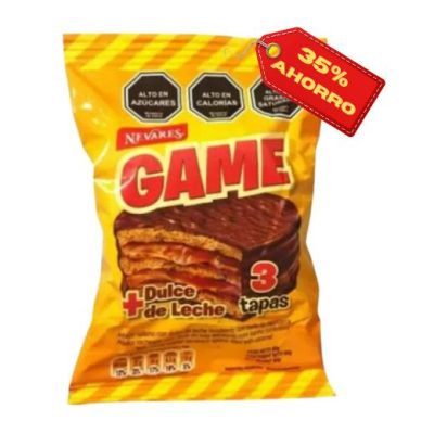 ALFAJOR GAME NEVARES 60G CHOCOLATE