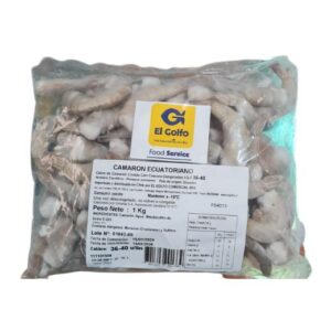 CAMARON ECUATORIANO COLAS CASCARA CRUDO 36-40 1K