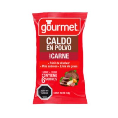 CALDO POLVO GOURMET 48G 6U CARNE