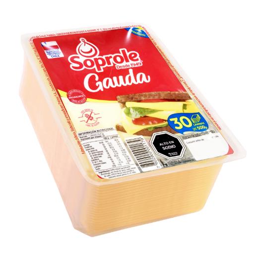 QUESO GAUDA SOPROLE 500G LAMINADO