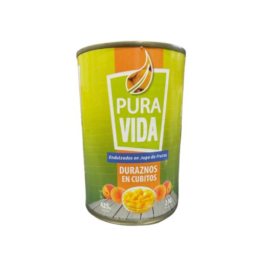 DURAZNO CUBITOS 425G PURA VIDA