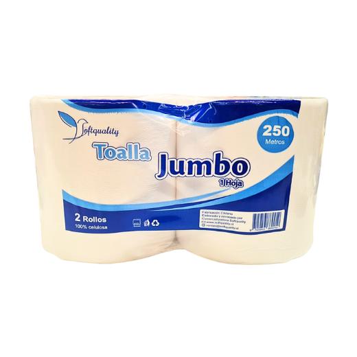 TOALLA PAPEL SOFTQUALITY PACK 2U JUMBO 250 MTS