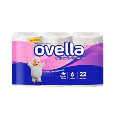 PAPEL HIGIENICO OVELLA 6X22M